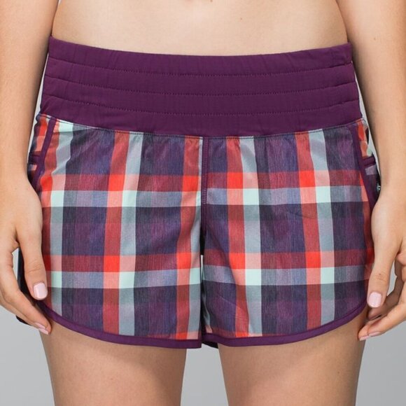 Tracker Short II *2-way Stretch - 4 Wheezy Check Multi Heathered Berry Yum Yum - Picture 2 of 6